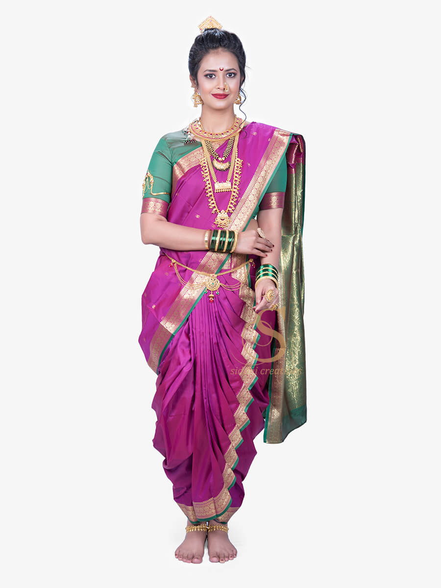 Buy Acrylik Rajlaxmi Nauvari Saree at Best Price